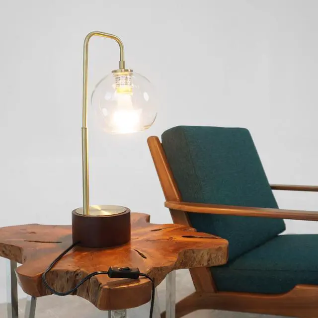 Alt view image 7 of 7 - Modern Classic Desk Lamp Villa Living Room Bedroom Study Decorative Original Design European Table Light, Easy Assembly Table Lamp for Sale, Wander Right Angle Glass Table Lamp - Bronze 110V