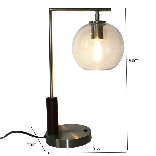 Alt view image 3 of 7 - Modern Classic Desk Lamp Villa Living Room Bedroom Study Decorative Original Design European Table Light, Easy Assembly Table Lamp for Sale, Wander Right Angle Glass Table Lamp - Bronze 110V