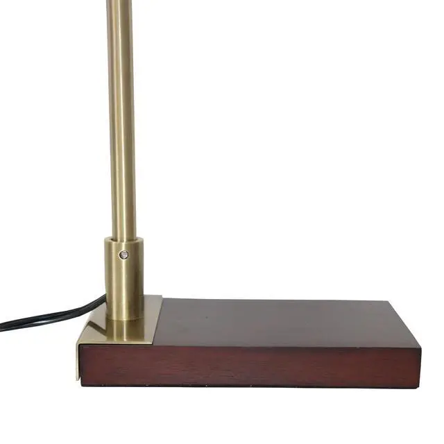 Alt view image 6 of 7 - Bedroom Table Lamp Nordic Home Creative Romantic Warm Study Room Desk Bedside Lamp, Moonstone Bamboo Lampshade Table Lamp - Dark Brown - Bronze 110V