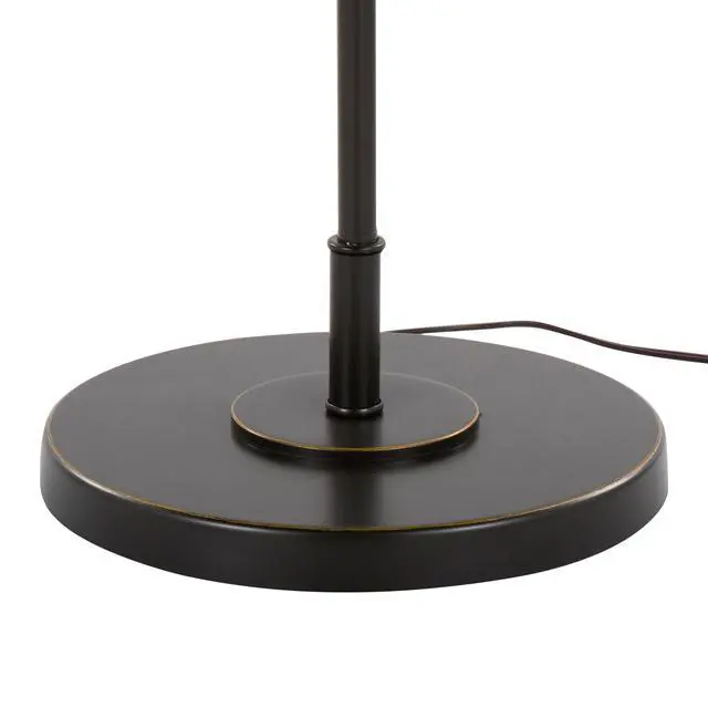 Alt view image 3 of 5 - 63" Contemporary Metal Floor Lamp in Oil Rubbed Bronze with Beige Linen Shade