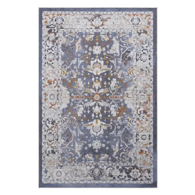Alt view image 2 of 7 - Collection 90*63 inch Blue / Traditional Area Rug