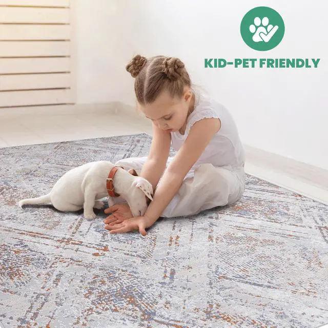 Alt view image 6 of 7 - Collection 90*63 inch Beige / Geometric Area Rug