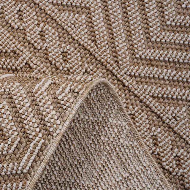 Alt view image 4 of 7 - Collection 72*48 inch Mocha / Geometric Indoor/ Outdoor Area Rug
