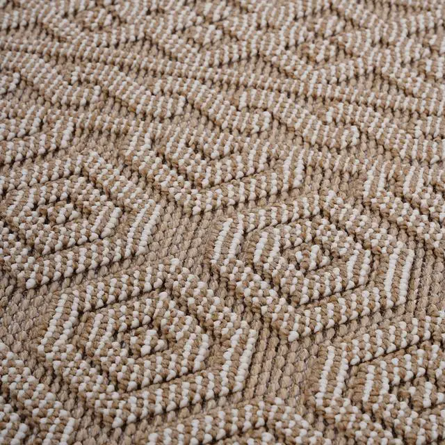 Alt view image 3 of 7 - Collection 72*48 inch Mocha / Geometric Indoor/ Outdoor Area Rug