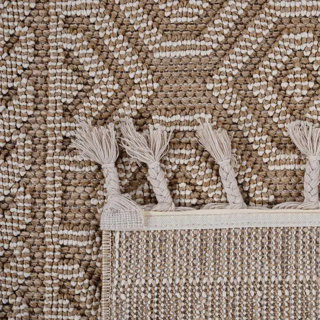 Alt view image 5 of 7 - Collection 72*48 inch Mocha / Geometric Indoor/ Outdoor Area Rug
