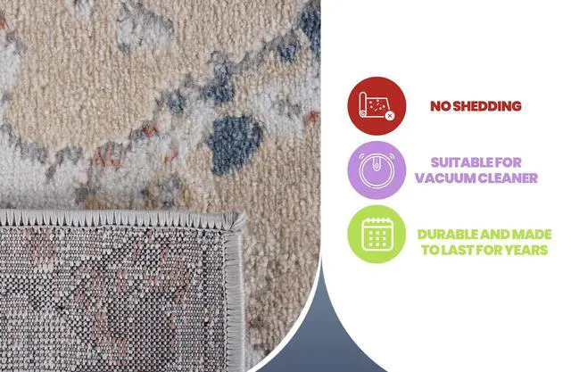 Alt view image 7 of 7 - Collection 36*24 inch Multi / Contemporary Doormat Rug