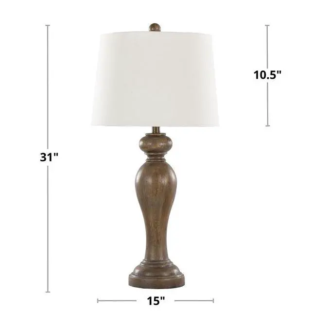 Alt view image 6 of 7 - Peppa 31" Contemporary Polyresin Table Lamp in Opal Grey Polyresin with Off-White Linen Shade From Grandview Gallery - Set Of 2