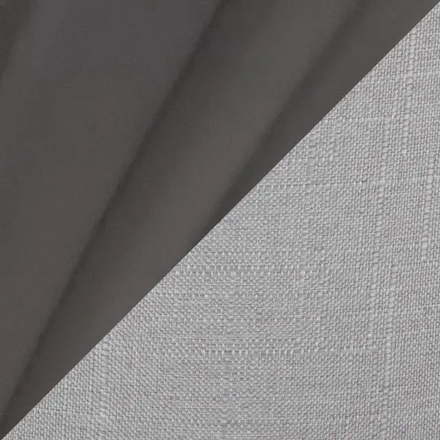 Alt view image 4 of 6 - 27" Contemporary Metal Table Lamp in Gun Metal with Light Grey Textured Slub Linen Shade From Grandview Gallery - Set Of 2