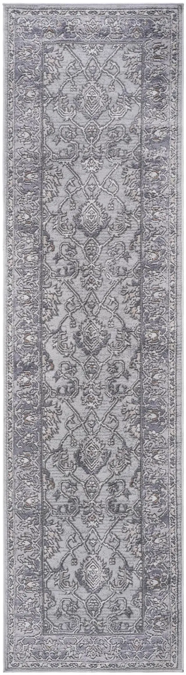 Main image of Collection 96*26 inch Ivory / Grey / Oriental Runner Rug