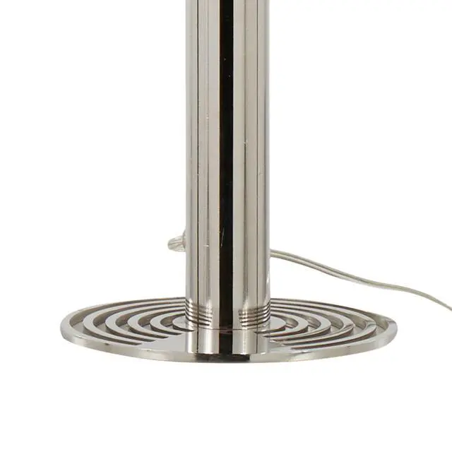 Alt view image 6 of 7 - Master 29" Contemporary Metal Table Lamp in Polished Nickel and White Linen Shade From Grandview Gallery - Set Of 2