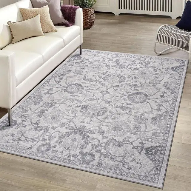 Main image of Collection 90*63 inch Grey / Silver / Oriental Area Rug