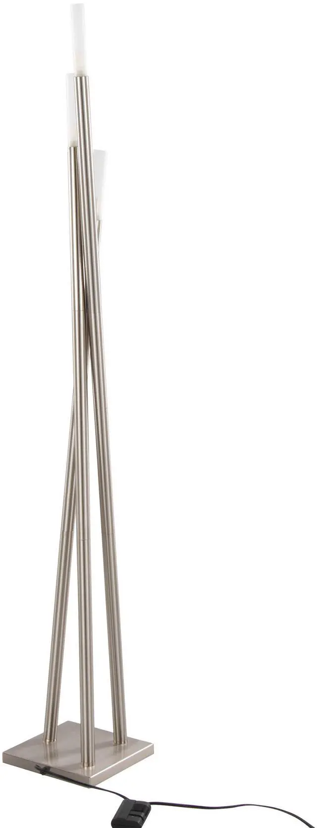Alt view image 7 of 7 - Icicle Contemporary Floor Lamp in Brushed Nickel