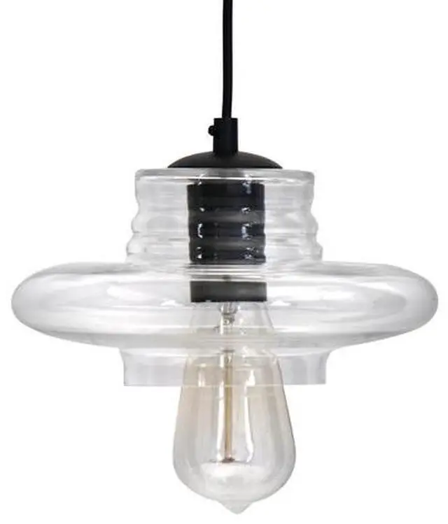 Alt view image 3 of 5 - torus Saucer Pendant with Clear Glass