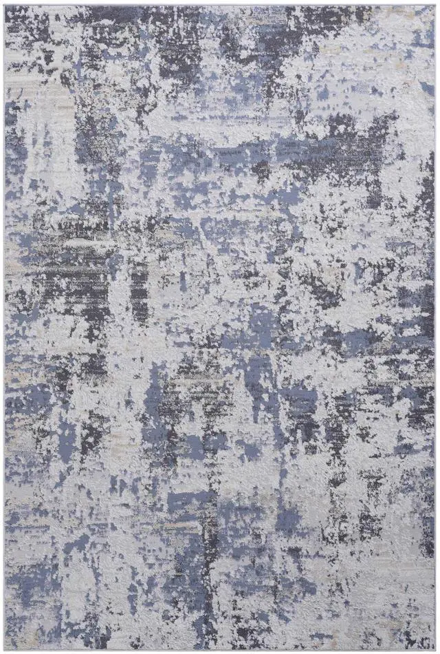Alt view image 2 of 7 - Collection 108*79 inch Grey / Denim / Abstract Area Rug