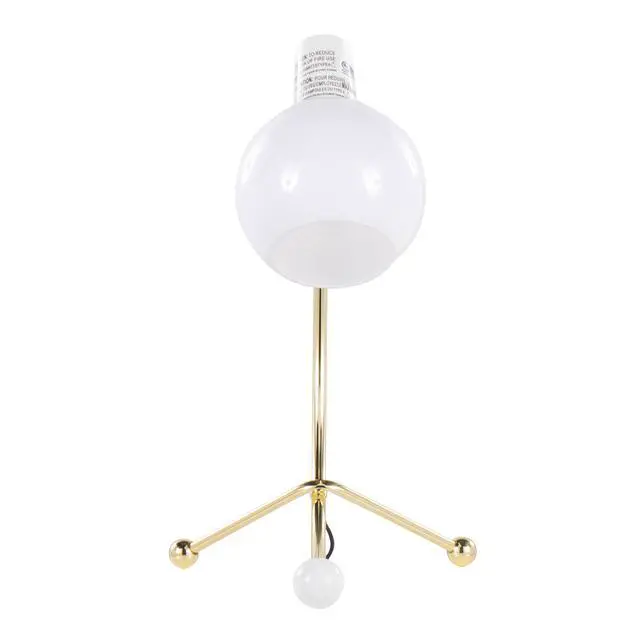 Alt view image 3 of 7 - Eileen Contemporary Task Lamp in Gold Metal and White Plastic Shade