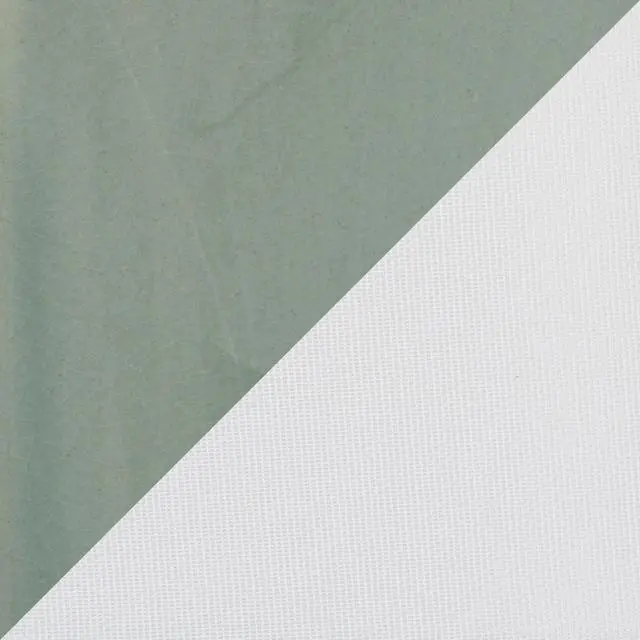 Alt view image 7 of 7 - Square Contemporary 27" Ceramic Table Lamp in Sage Green Ceramic, Gold Metal, and White Linen