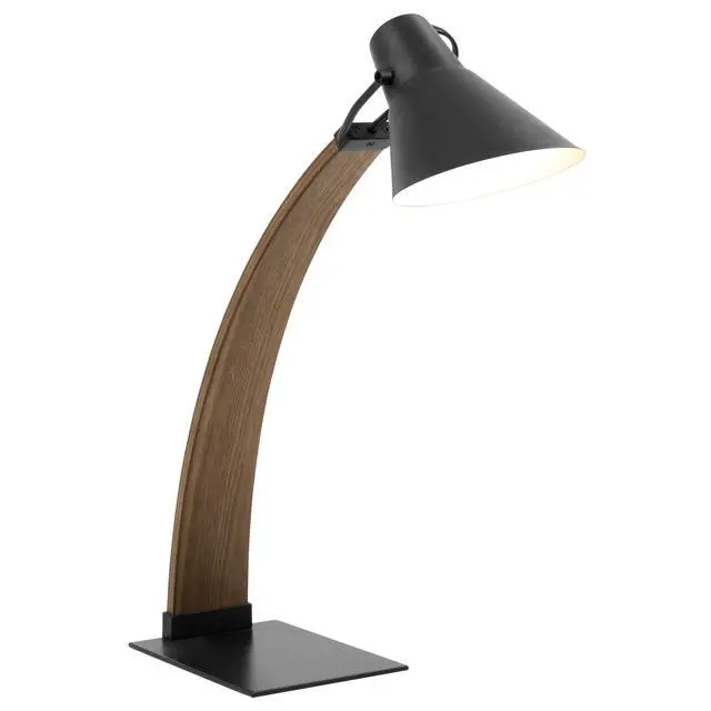 Alt view image 2 of 5 - Noah Mid-Century Modern Table Lamp in Walnut and Black