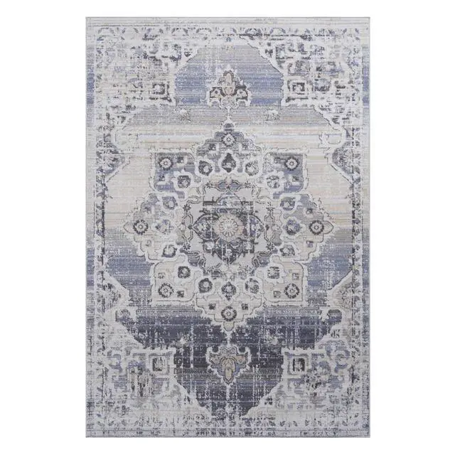 Alt view image 2 of 7 - Collection 108*79 inch Cream / Blue / Medallion Area Rug