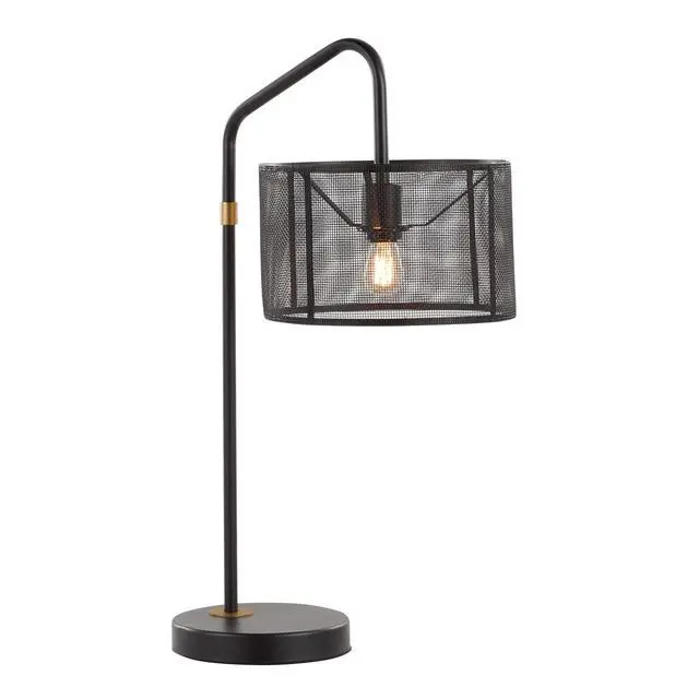 Alt view image 3 of 7 - 27" Contemporary Metal Task Lamp with Built-in Usb Port in Oil Bronze and Painted Gold Metal From Grandview Gallery - Set Of 2