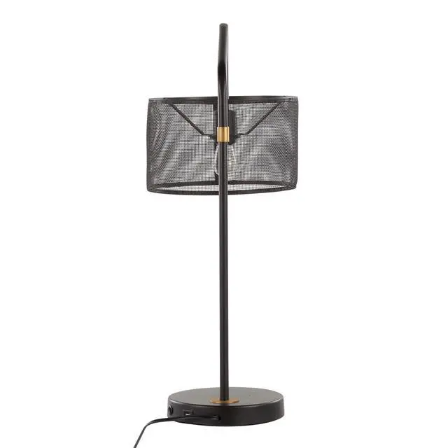 Alt view image 5 of 7 - 27" Contemporary Metal Task Lamp with Built-in Usb Port in Oil Bronze and Painted Gold Metal From Grandview Gallery - Set Of 2