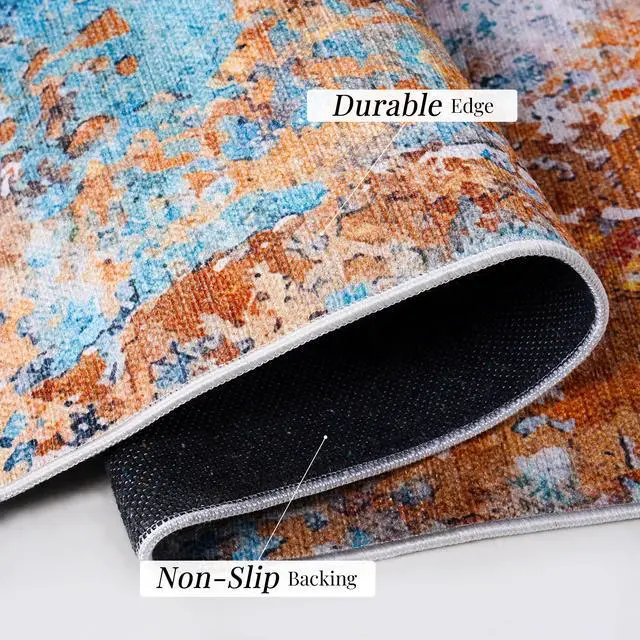 Alt view image 6 of 7 - Multi Washable Rug 120*30 inch Runner Rug (Multi, 120*30 inch)