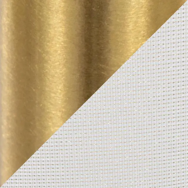 Alt view image 7 of 7 - Table Lamp in Travertine Base with Gold Metal and Off-White Shimmer Fabric Shade - Set Of 2