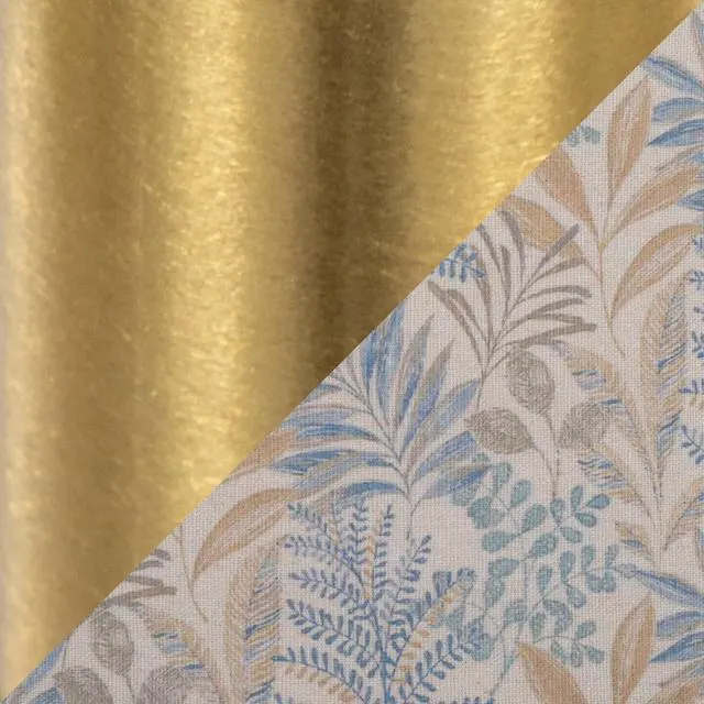 Alt view image 7 of 7 - Table Lamp in A Travertine Base with Gold Metal and Decorative Tan Fabric Shade - Set Of 2