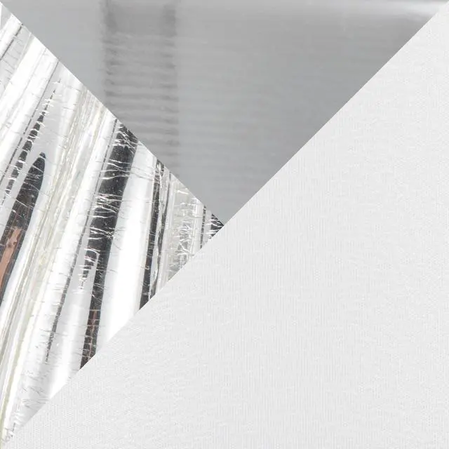 Alt view image 7 of 7 - Glass Table Lamp in Silver Crackle Glass and Chrome Metal with White Linen Shade - Set Of 2
