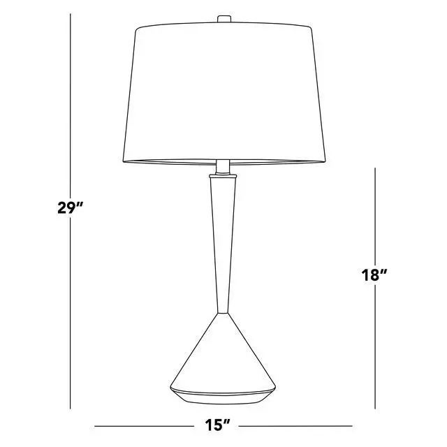 Alt view image 7 of 7 - Metal Table Lamp in Brushed Nickel with White Linen Shade - Set Of 2