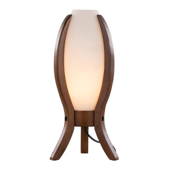 Alt view image 2 of 7 - Desk Lamp with Walnut Wood and Frosted Glass