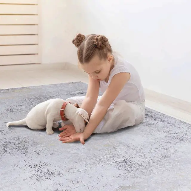 Alt view image 5 of 7 - Gold Washable Rug 60*36 inch Area Rug (Gray+Gold, 60*36 inch)