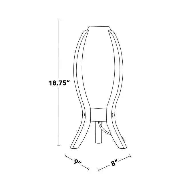 Alt view image 6 of 7 - Desk Lamp with Walnut Wood and Frosted Glass