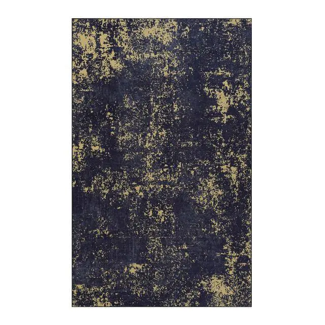 Alt view image 2 of 7 - Black Washable Rug 36*24 inch Doormat Rug (Black+Gold, 36*24 inch)