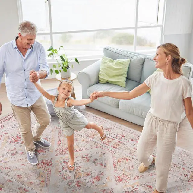 Alt view image 5 of 7 - Beige Washable Rug 60*36 inch Area Rug (Beige, 60*36 inch)