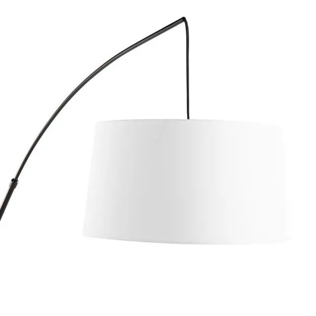 Alt view image 6 of 7 - Floor Lamp in Natural Wood and White Linen Shade