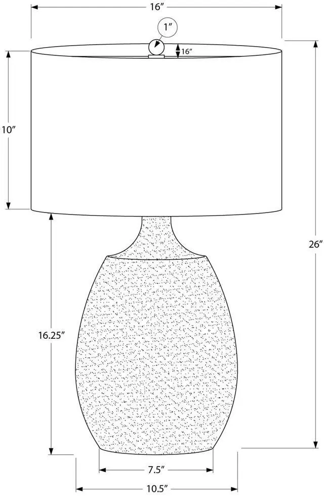 Alt view image 4 of 7 - Lighting, 26"H, Table Lamp, Ivory / Cream Shade, Cream Resin, Contemporary