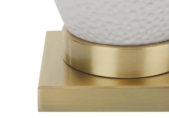 Alt view image 6 of 7 - Lighting, 26"H, Table Lamp, White Ceramic, Ivory / Cream Shade, Transitional