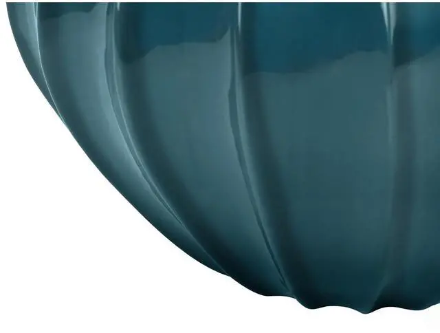 Alt view image 4 of 5 - Lighting, 24"H, Table Lamp, Blue Ceramic, Ivory / Cream Shade, Transitional