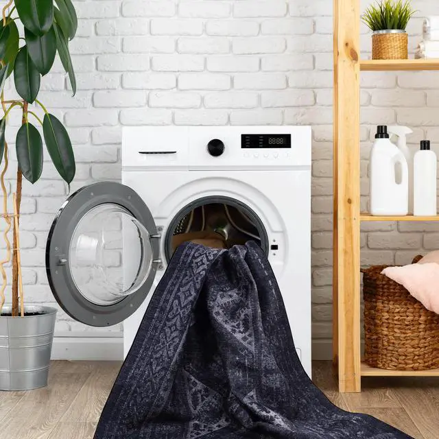 Alt view image 3 of 7 - Black Washable Rug 72*48 inch Area Rug (Black+Gray, 72*48 inch)