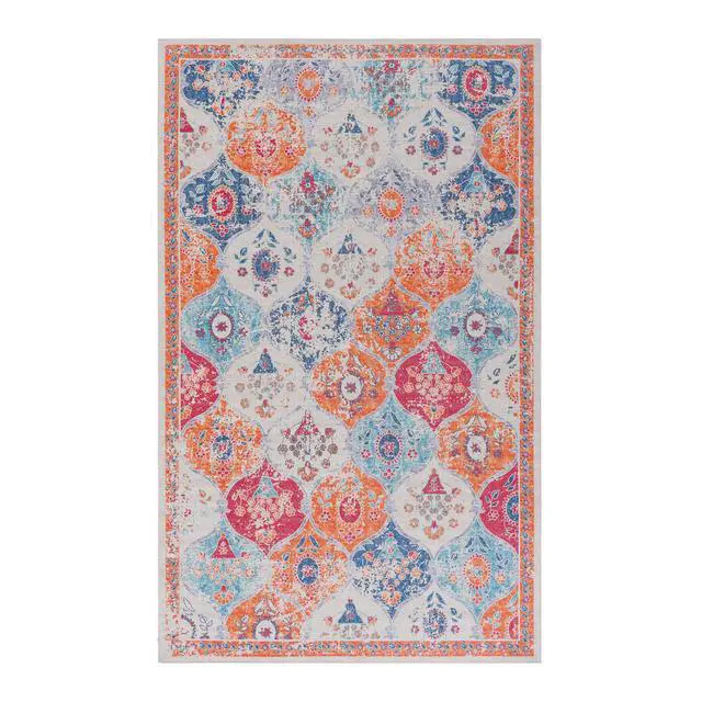 Alt view image 2 of 7 - Cream Washable Rug 108*72 inch Area Rug Cream