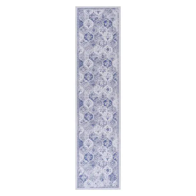 Alt view image 2 of 7 - Blue Washable Rug 120*30 inch Runner Rug (Blue, 120*30 inch)