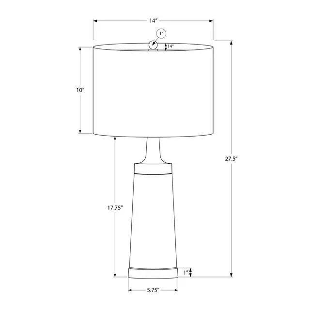 Alt view image 3 of 5 - Lighting, 28"H, Table Lamp, Black Metal, Beige Shade, Contemporary