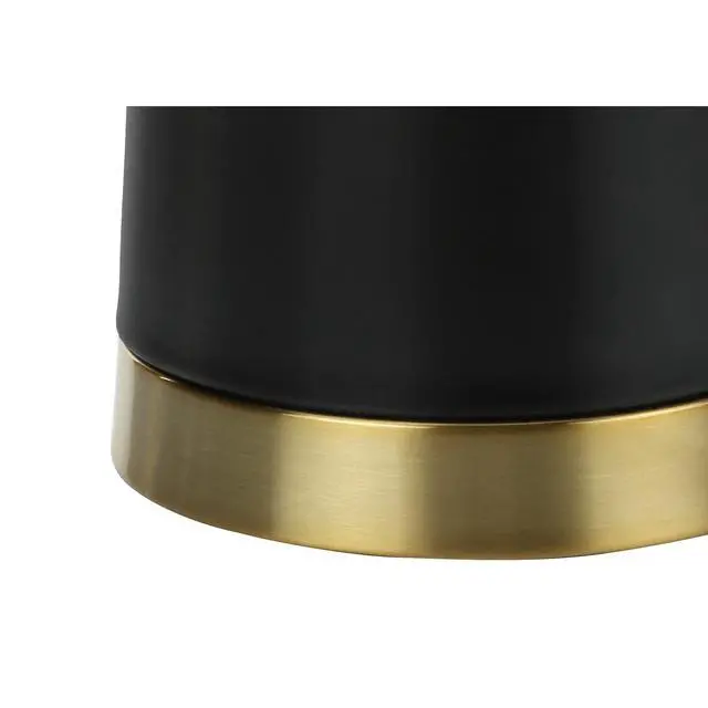Alt view image 5 of 5 - Lighting, 28"H, Table Lamp, Black Metal, Beige Shade, Contemporary