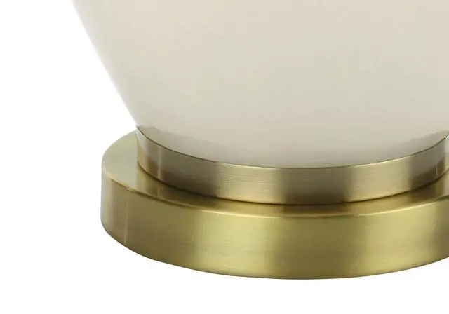 Alt view image 5 of 7 - Lighting, 26"H, Table Lamp, Ivory / Cream Shade, Cream Ceramic, Transitional