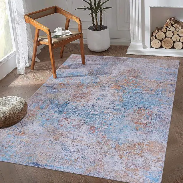 Main image of Yellow Washable Rug 144*108 inch Area Rug (Yellow, 144*108 inch)