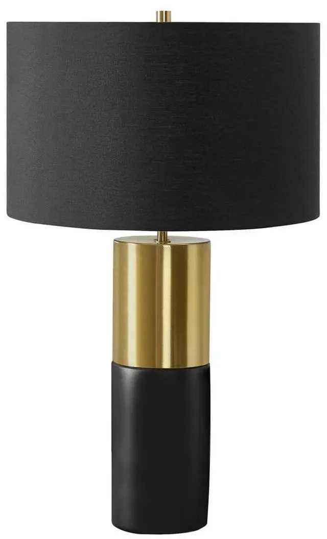 Main image of Lighting, 25"H, Table Lamp, Black Concrete, Black Shade, Contemporary