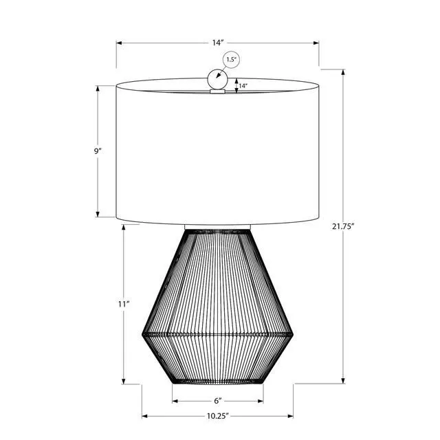 Alt view image 3 of 5 - Lighting, 22"H, Table Lamp, Brown Rope, Beige Shade, Transitional