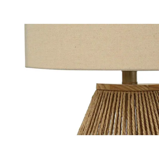 Alt view image 5 of 5 - Lighting, 22"H, Table Lamp, Brown Rope, Beige Shade, Transitional