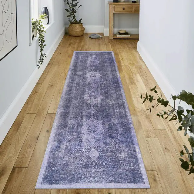 Main image of Anthracite Washable Rug 120*30 inch Runner Rug (Anthracite, 120*30 inch)