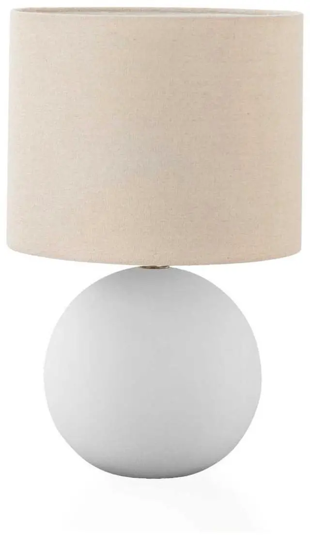 Main image of Lighting, 16"H, Table Lamp, Cream Shade, Cream Ceramic, Contemporary